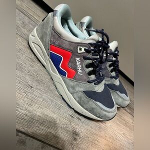 Karhu Aria 95 Men's Gray, blue & red suede  Sneakers